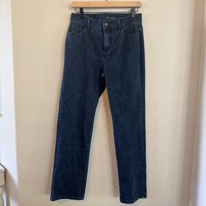 Soft Surroundings Petite Straight Leg Stretch Jeans Sz 8P #34851 Dark Indigo